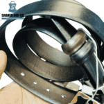 2 in 1 Leather Belt For Men - Plain -SB-B25 - Image 3