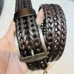 Dark Cholate Braided Belt -B2