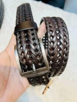 Dark Cholate Braided Belt -B2