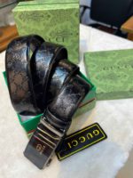 Gucci Texture Automatic Buckle Belt-Black - Image 2