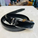 Automatic Buckle Belt-Crocodile Black C-3