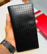 Lasercut Cut Long Wallet Black siz3