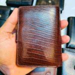 RFID Cardholder Wallet Brown Croco #BC1 - Image 2
