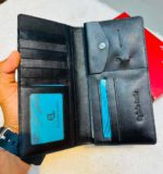 Lasercut Cut Long Wallet Black siz3 - Image 3