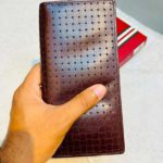 Lasercut Cut Long Wallet Brown siz4