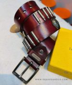 Premium Genuine Leather Repeat Belt Bullet Ns5