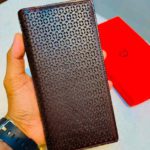 Lasercut Cut Long Wallet Brown siz2