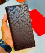 Lasercut Cut Long Wallet Brown siz2