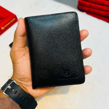 Semi Long Wallet Genuine Leather-Black sp2
