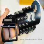Premium Genuine Leather Repeat Belt Diesel Black Ns10 - Image 2