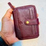 Premium Quality Multifunctional Full Zipper Wallet Red Wine ms-1 - Image 2