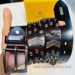 Premium Genuine Leather Repeat Belt Diesel Dark Chocolate Ns15