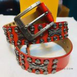 Premium Genuine Leather Repeat Belt Diesel Orange Ns14 - Image 2