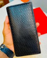 Lasercut Cut Long Wallet Black siz1