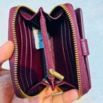 Premium Quality Multifunctional Full Zipper Wallet Red Wine ms-1 - Image 5