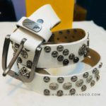 Premium Genuine Leather Repeat Belt Armani White Ns13