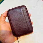 Premium Quality Multifunctional Full Zipper Wallet Red Wine ms-1 - Image 4