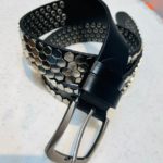 Exclusive Genuine Leather Repeat Belt Black-njr-2