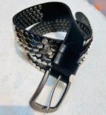 Exclusive Genuine Leather Repeat Belt Black-njr-2