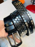 Exclusive Genuine Leather Repeat Belt Black-njr-2 - Image 2