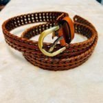 1 inch Braided Belt Brown-nh4 - Image 2