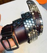 Exclusive Genuine Leather Repeat Belt Deep Chocolate-njr-1 - Image 2
