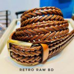 1.5 inch Braided Belt Brown bs-2