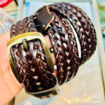 1.5 inch Braided Belt Chocolate bs-4