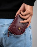 Premium Quality Multifunctional Full Zipper Wallet Red Wine ms-1