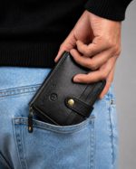 Premium Quality Multifunctional Full Zipper Wallet Black ms-2